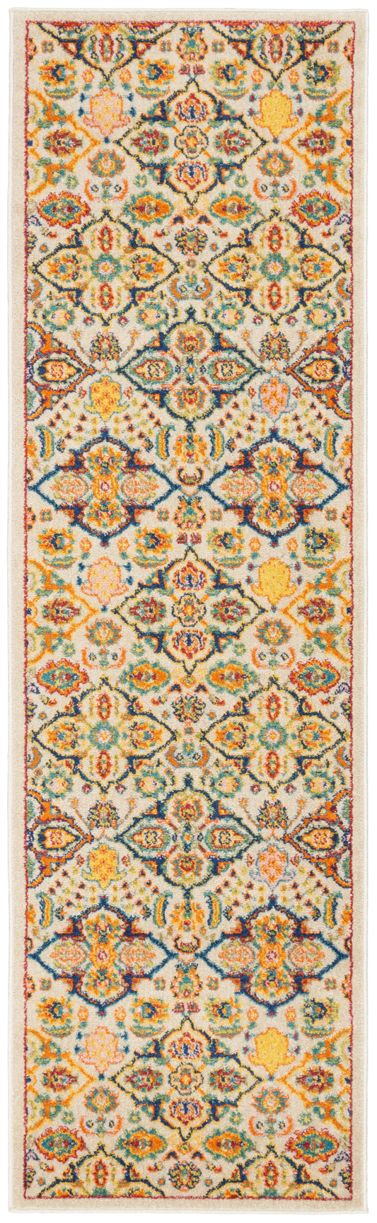 Nourison Allur 2'3" x 12' Ivory Multicolor Bohemian Indoor Rug