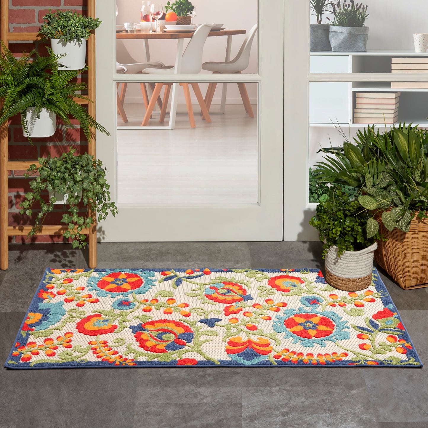 Nourison Aloha 3' x 5' Multicolor Farmhouse Rug