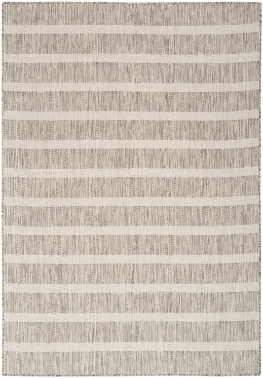 Nourison Positano 6' x 9' Grey Ivory Modern Rug