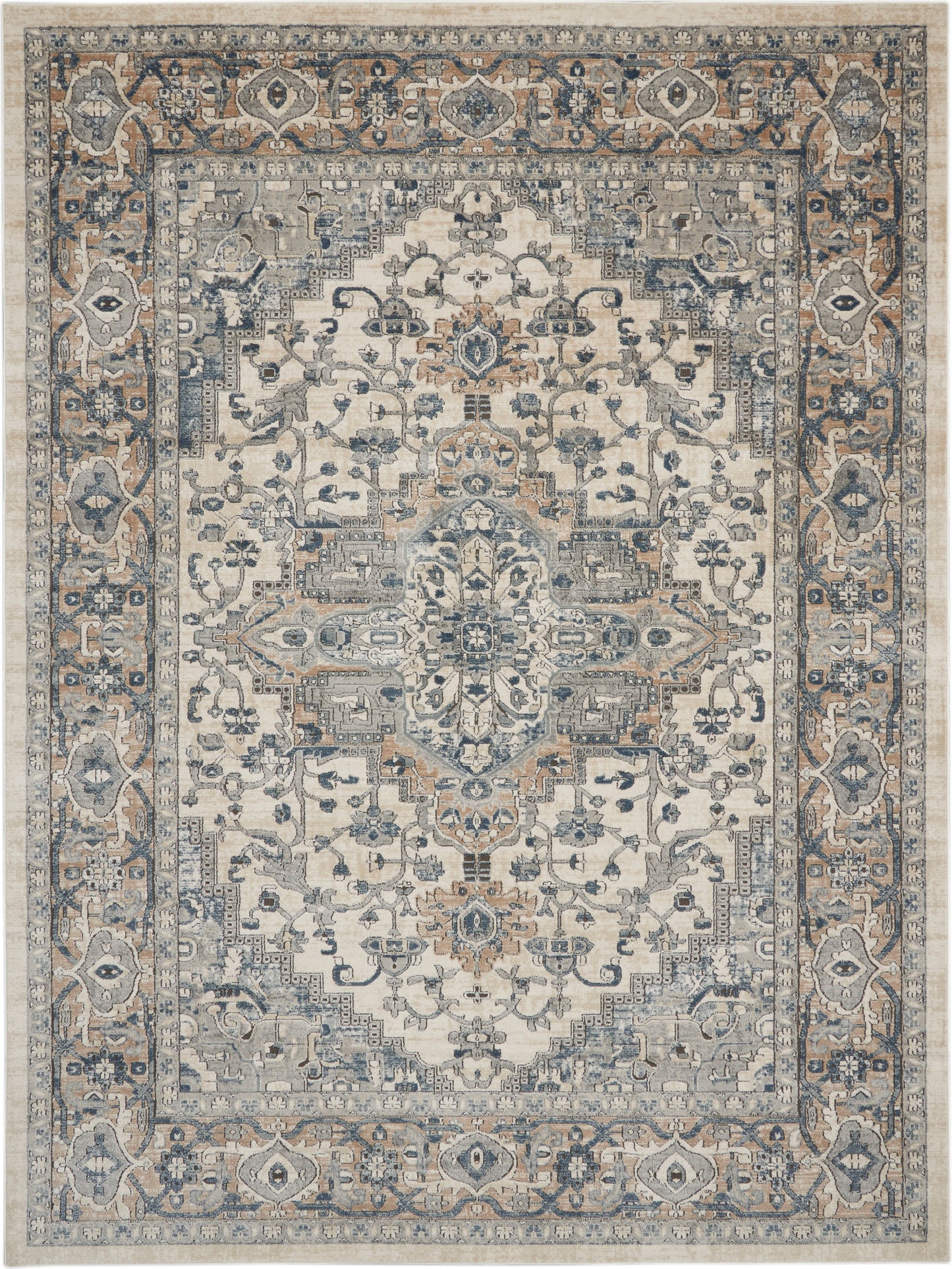 Nourison Quarry 10' x 14' Ivory Grey Farmhouse Indoor Rug