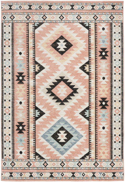 Nourison Washable Decor 6'7" x 9' Ivory Multicolor Bohemian Indoor Rug