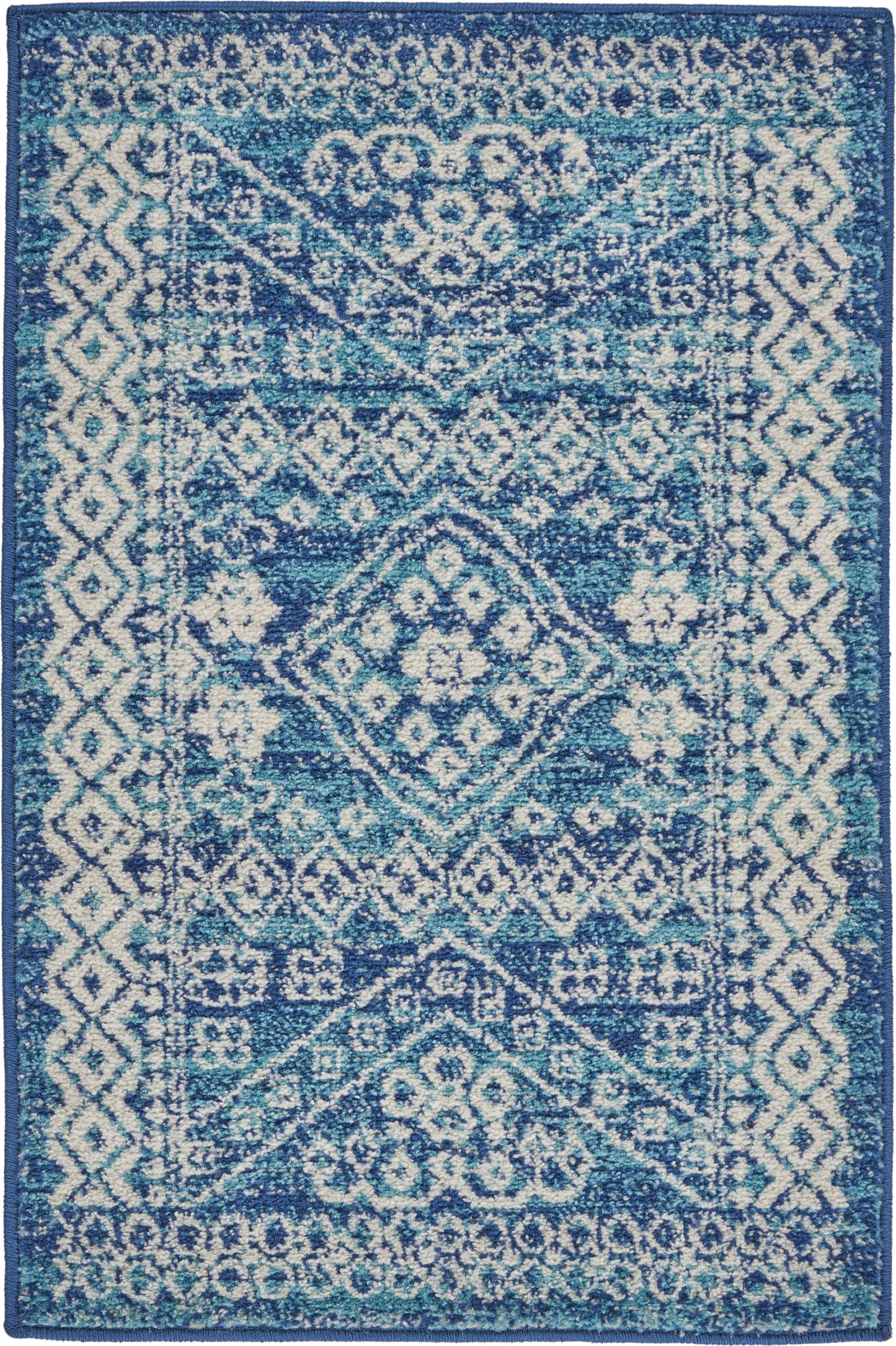 Nourison Passion 1'10" x 2'10" Navy Blue Bohemian Indoor Rug