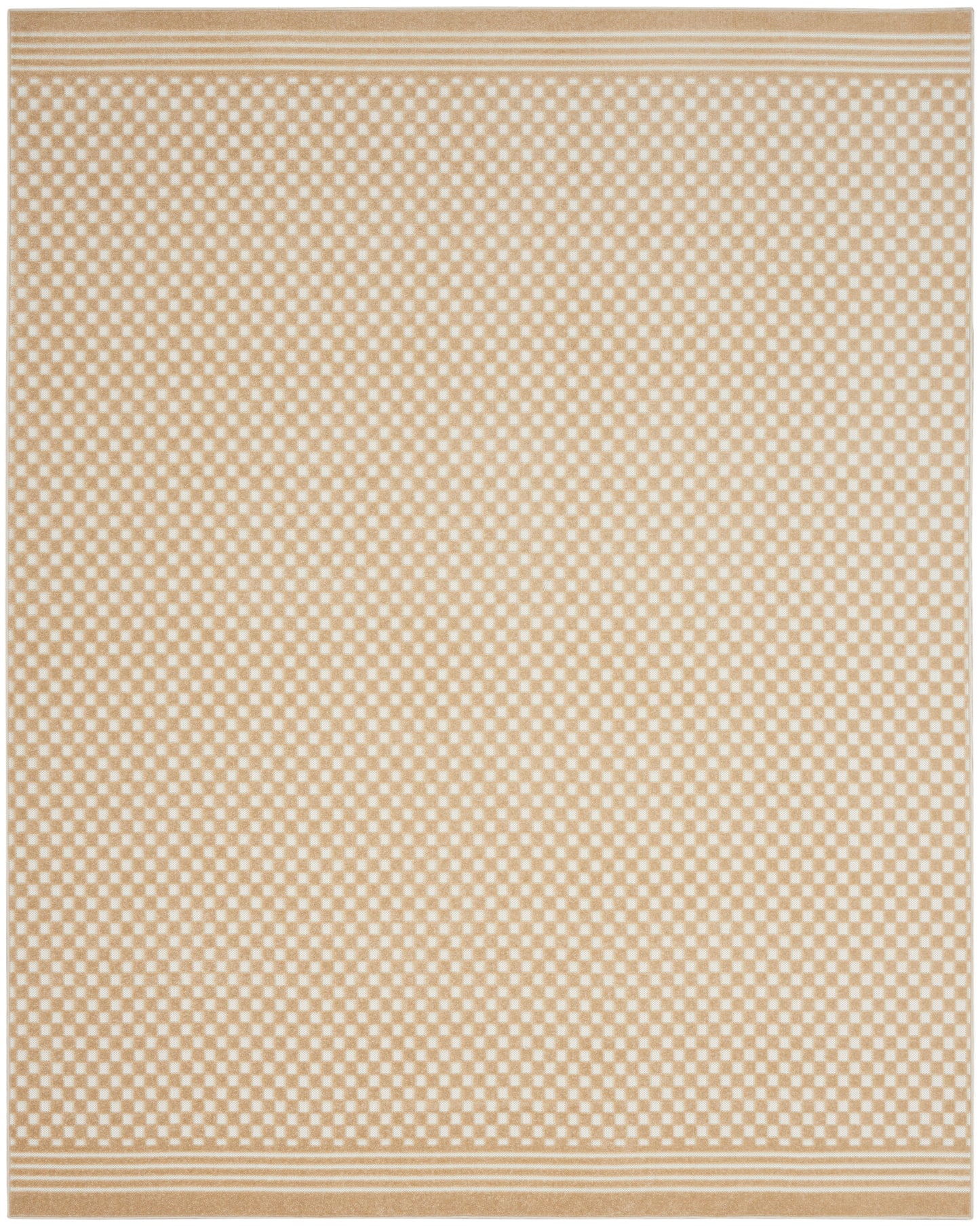 Nourison Care Free 7'10" x 9'10" Taupe Modern Indoor Rug