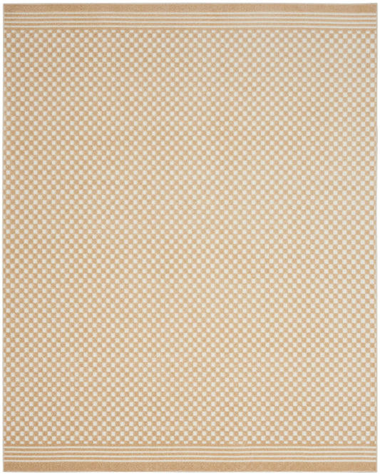 Nourison Care Free 7'10" x 9'10" Taupe Modern Indoor Rug