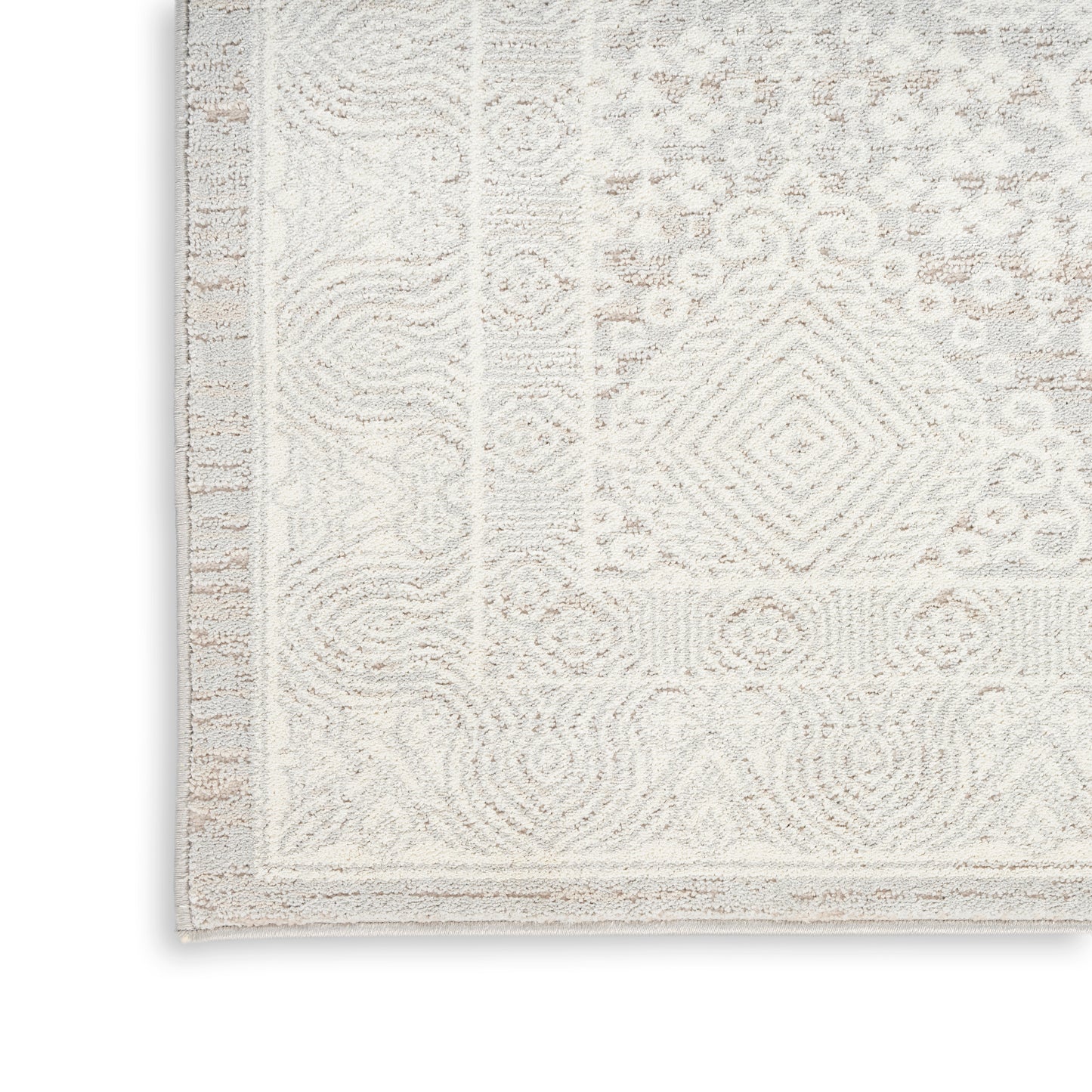 Nourison Eco Cycle 9' x 12' Silver Ivory Vintage Indoor Rug