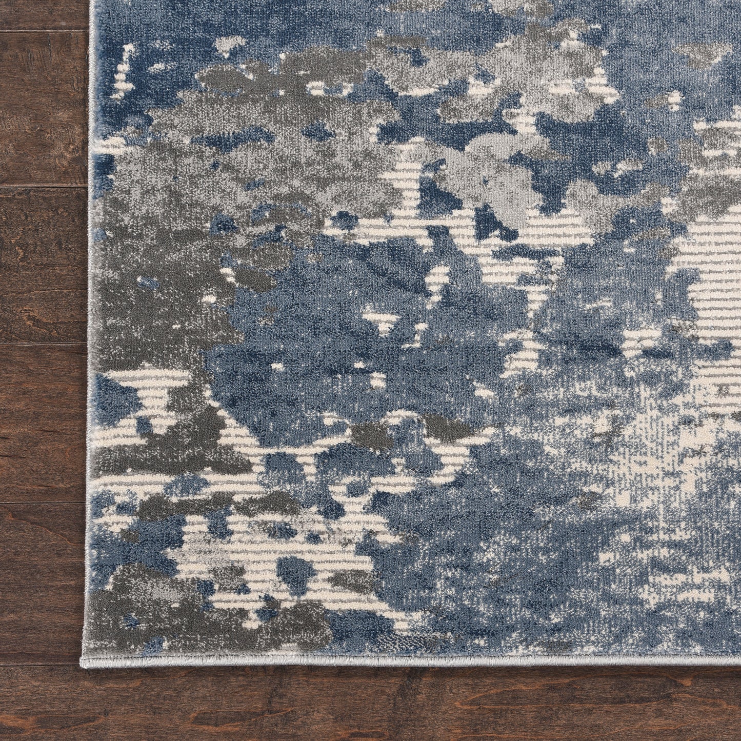 Nourison Rustic Textures 7'10" x 10'6" Grey/Blue Modern Indoor Rug