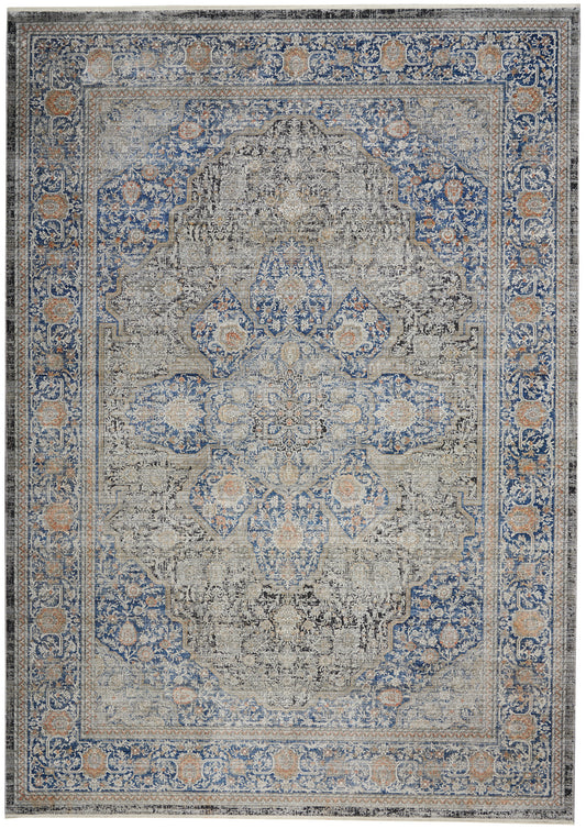 Nourison Starry Nights 8' x 10' Blue Vintage Indoor Rug