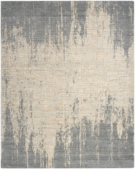 Nourison Harmony 9'9" x 13'9" Slate Beige Modern Indoor Rug