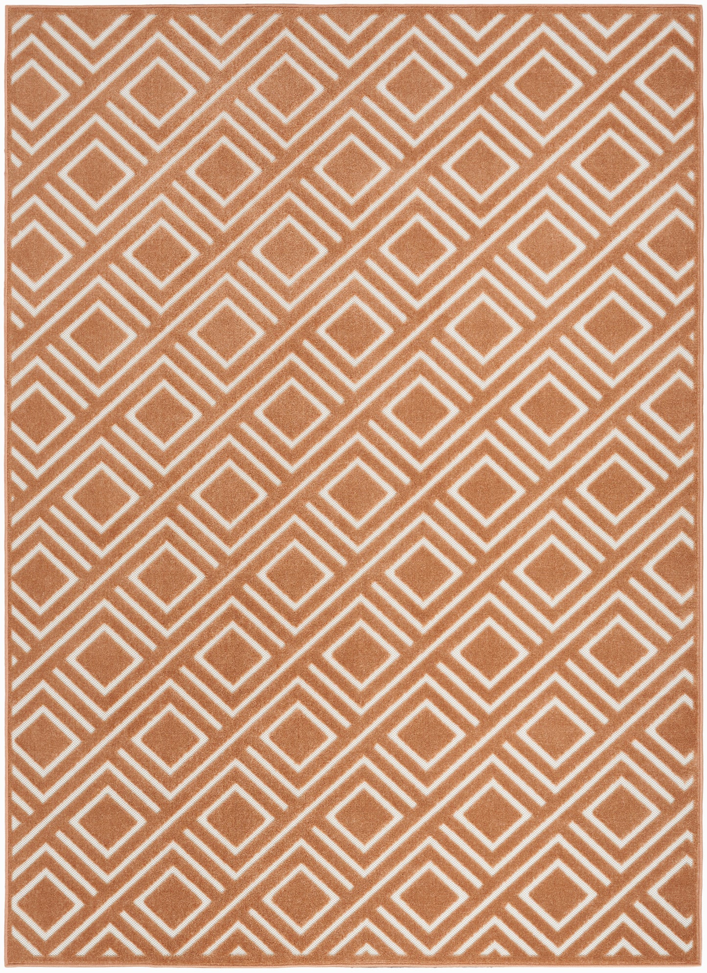 Nourison Care Free 5'3" x 7' Copper Modern Indoor Rug