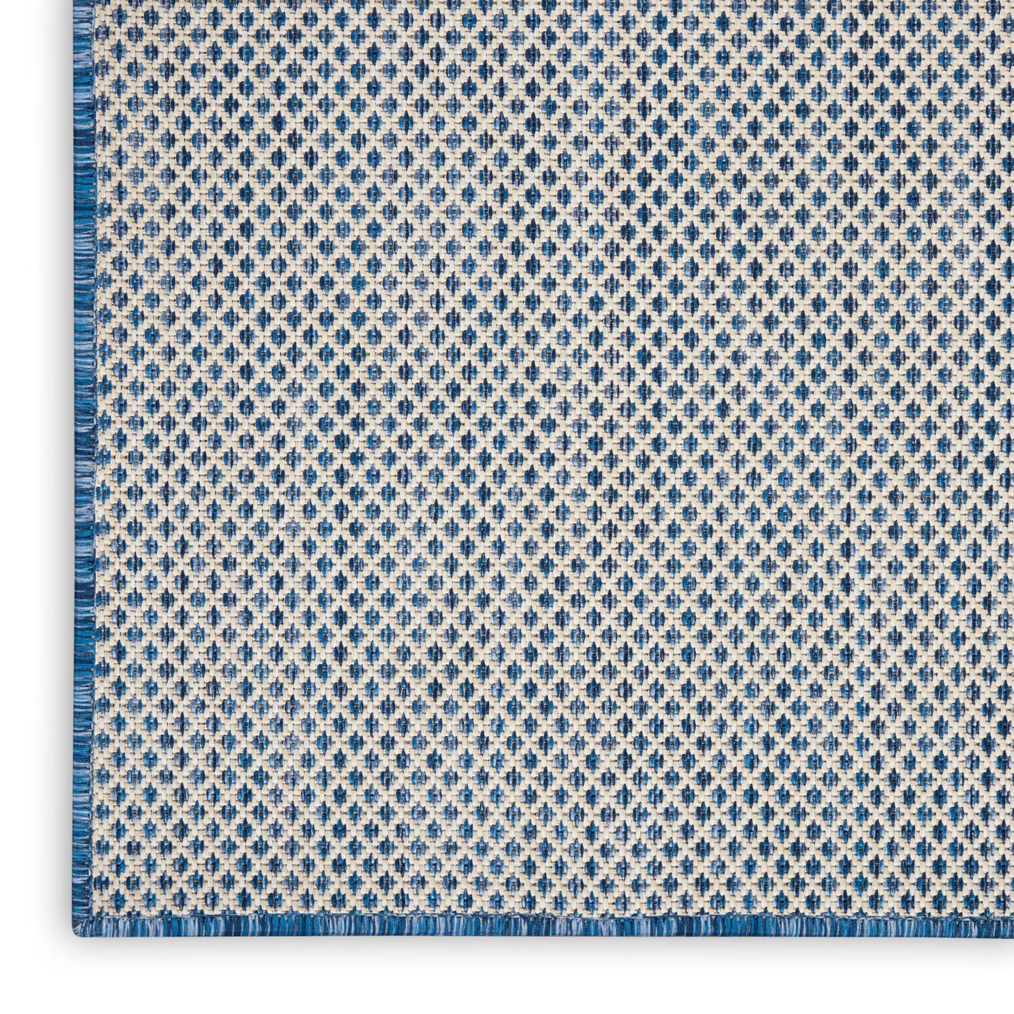 Nourison Courtyard 5' x Square Ivory Blue Modern Rug