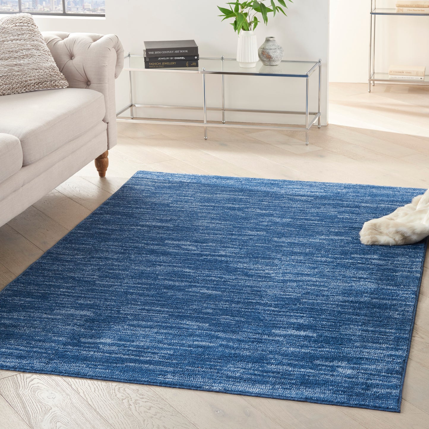 Nourison Nourison Essentials 4' x 6' Navy Blue Outdoor Rug