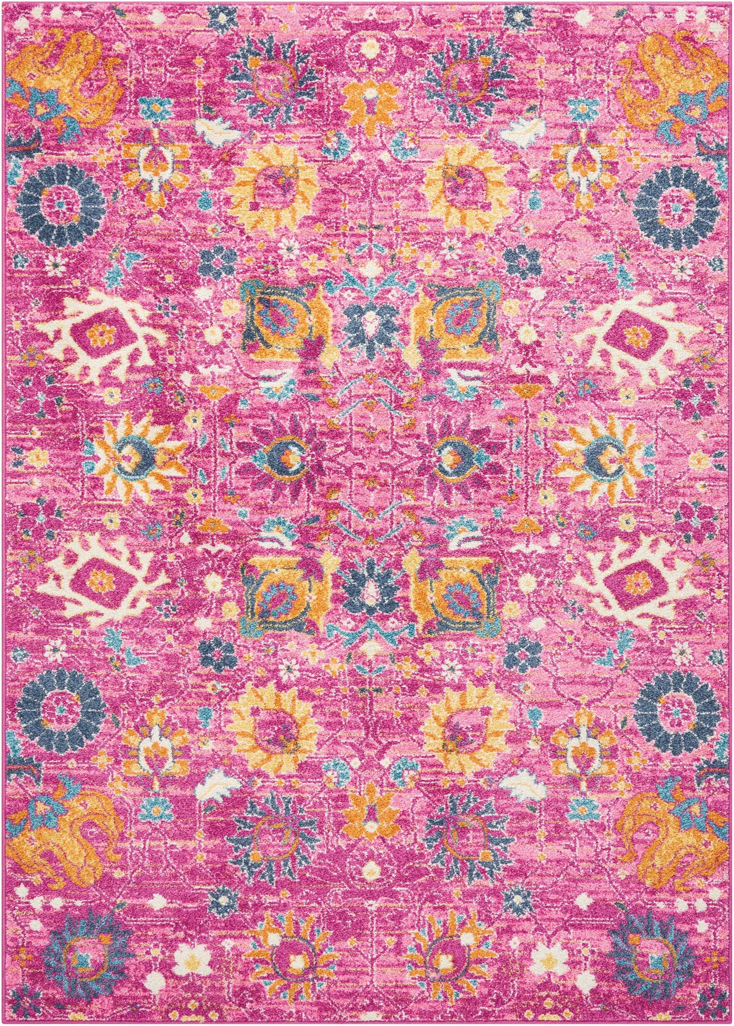 Nourison Passion 5' x 7' Fuchsia Bohemian Indoor Rug