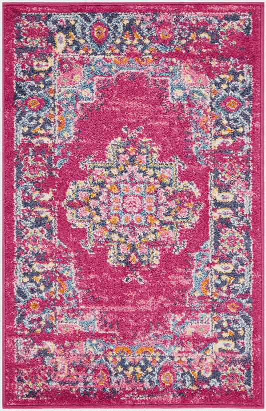 Nourison Passion 1'10" x 2'10" Fuchsia Bohemian Indoor Rug