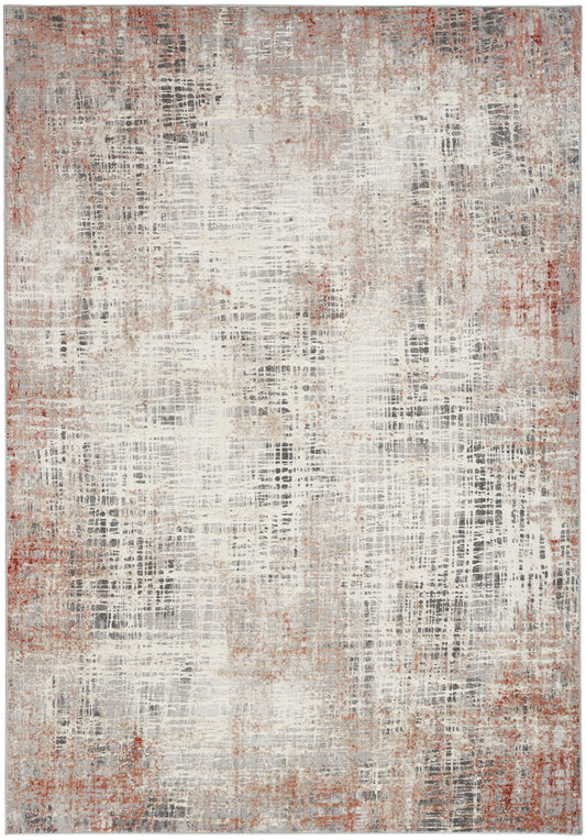 Calvin Klein CK022 Infinity 5'3" x 7'3" Rust Multicolor Modern Indoor Rug