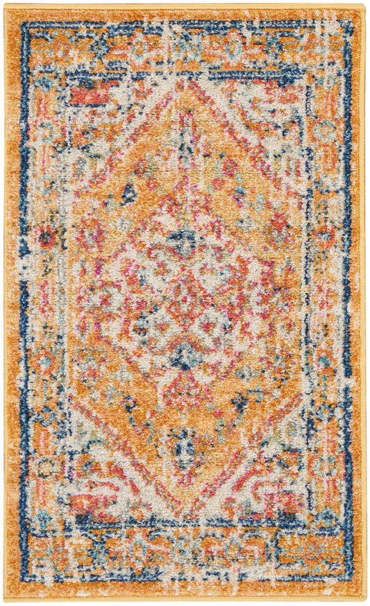 Nourison Passion 1'10" x 2'10" Ivory Yellow Bohemian Indoor Rug