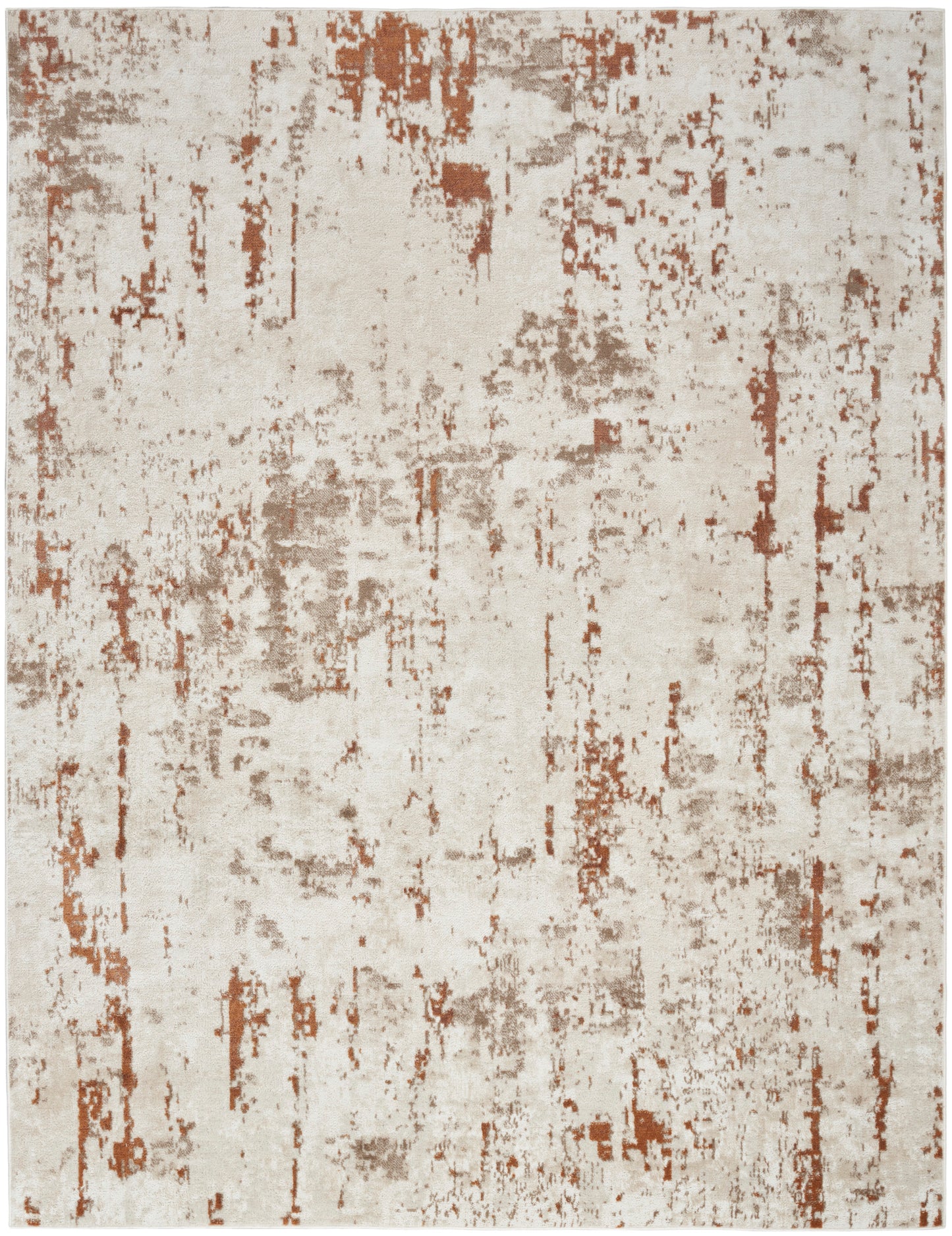 Nourison Quarry 7'10" x 9'10" Ivory Rust Modern Indoor Rug