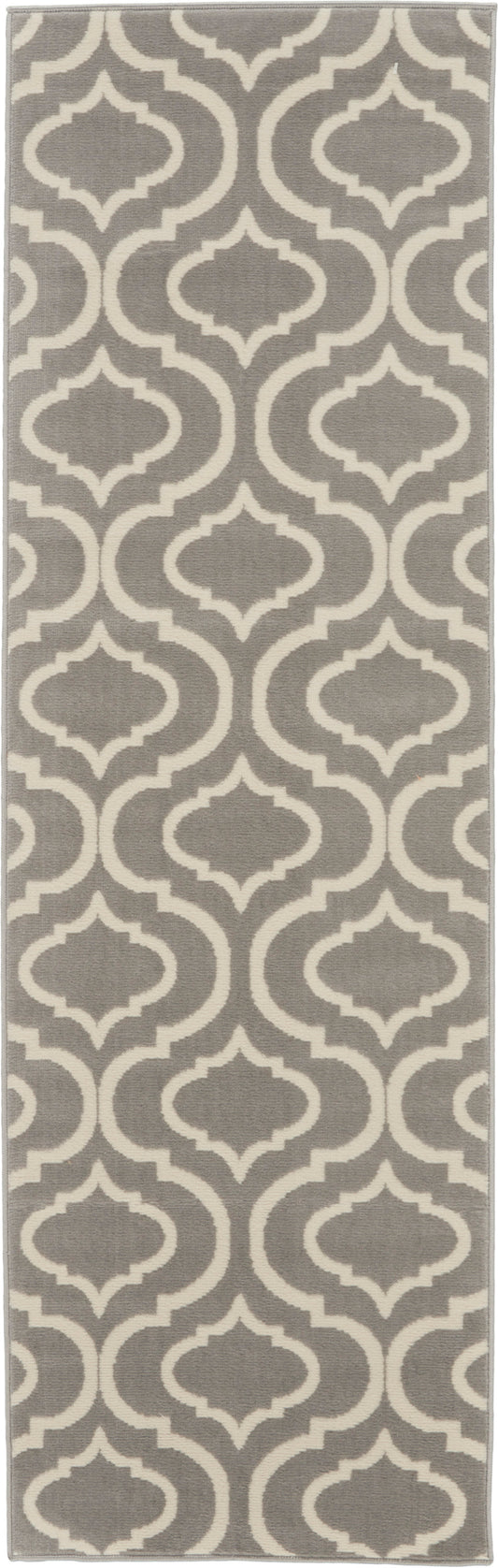 Nourison Jubilant 2'3" x 7'3" Grey Contemporary Indoor Rug