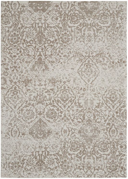 Nourison Damask 3'6" x 5'6" Ivory Farmhouse Indoor Rug