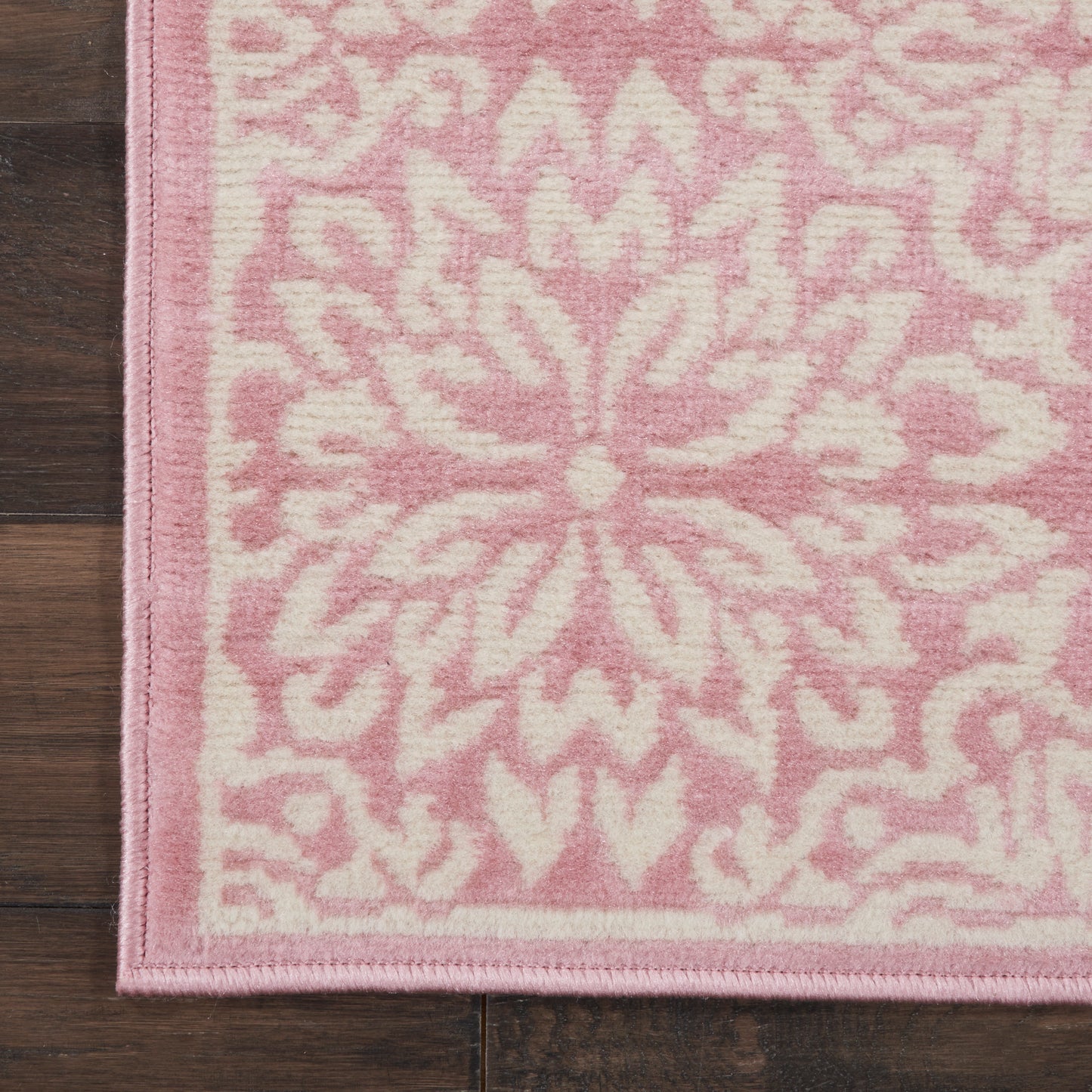 Nourison Jubilant 2'3" x 7'3" Ivory Pink Farmhouse Indoor Rug