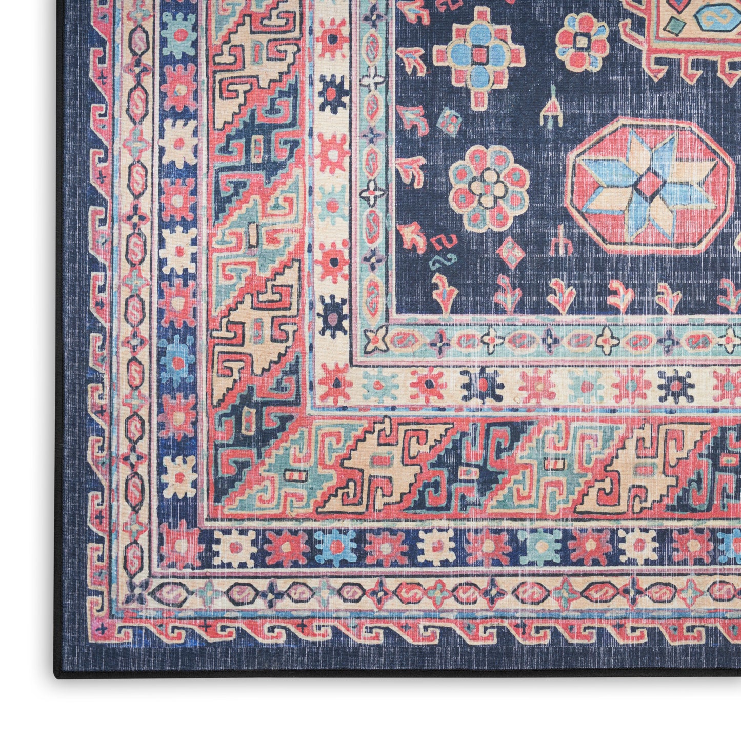 Nourison Vintage Home 2'2" x 7'6" Navy Bohemian Indoor Rug