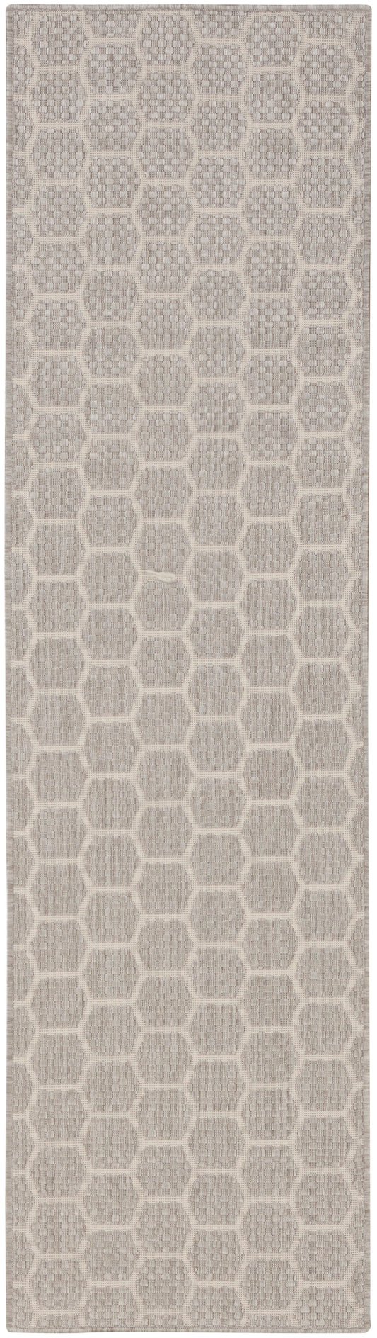 Nourison Twist Reversible 2' x 6' Grey Modern Rug