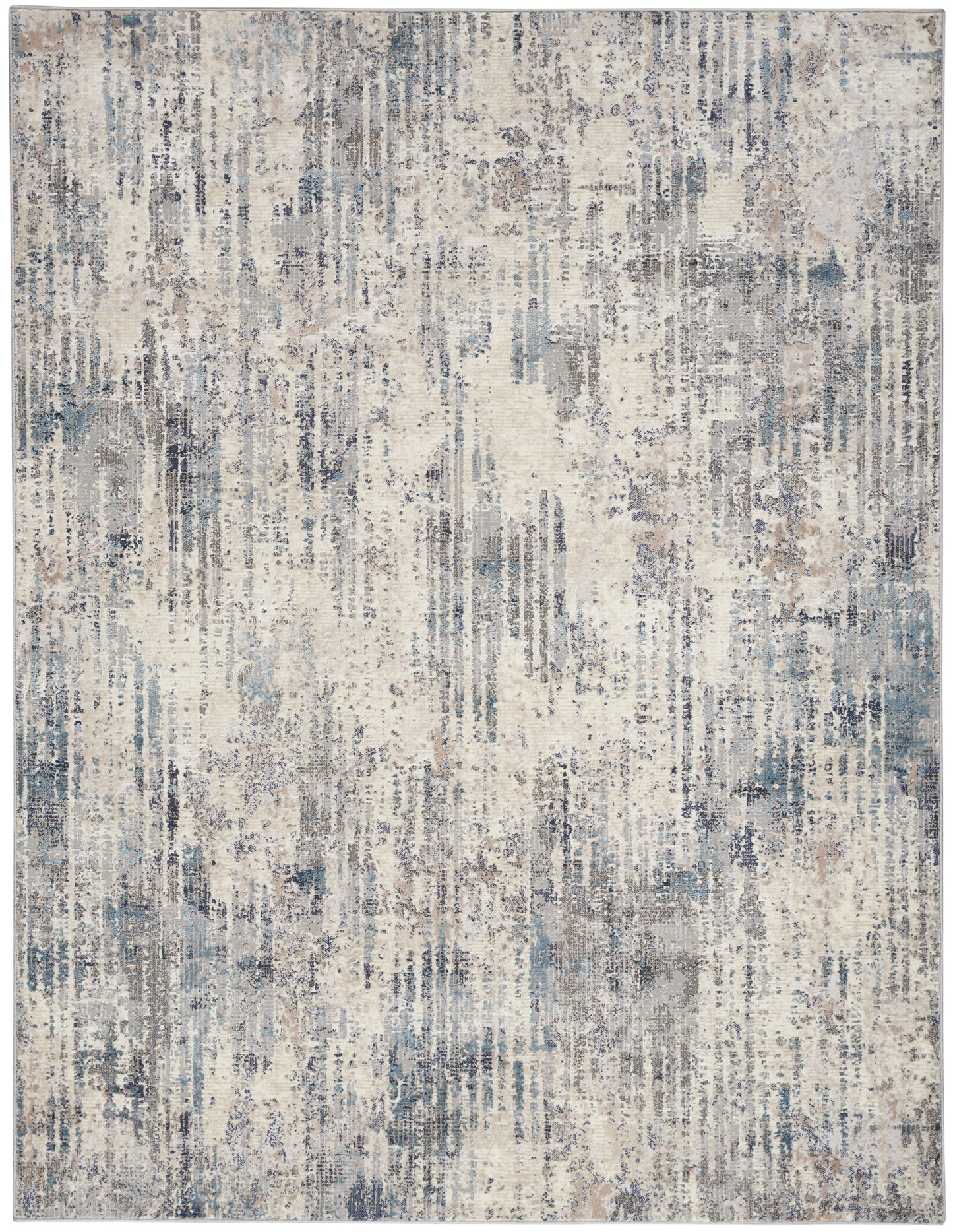 Calvin Klein CK022 Infinity 7'10" x 9'10" Ivory Grey Blue Modern Indoor Rug