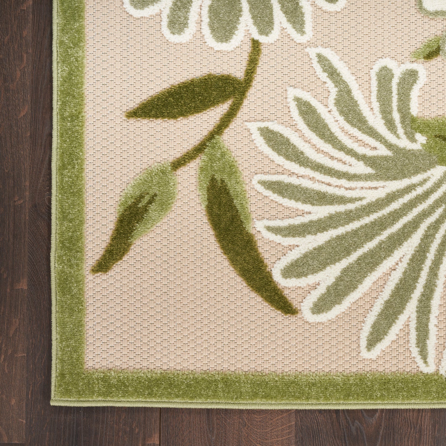 Nourison Aloha 6' x 9' Ivory Green Outdoor Rug