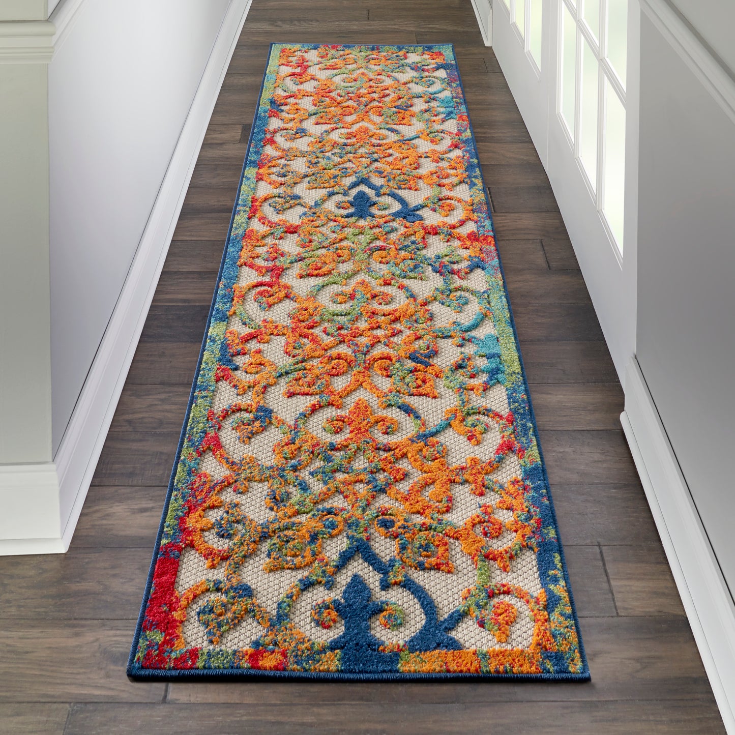 Nourison Aloha 2'3" x 8' Multicolor Contemporary Rug