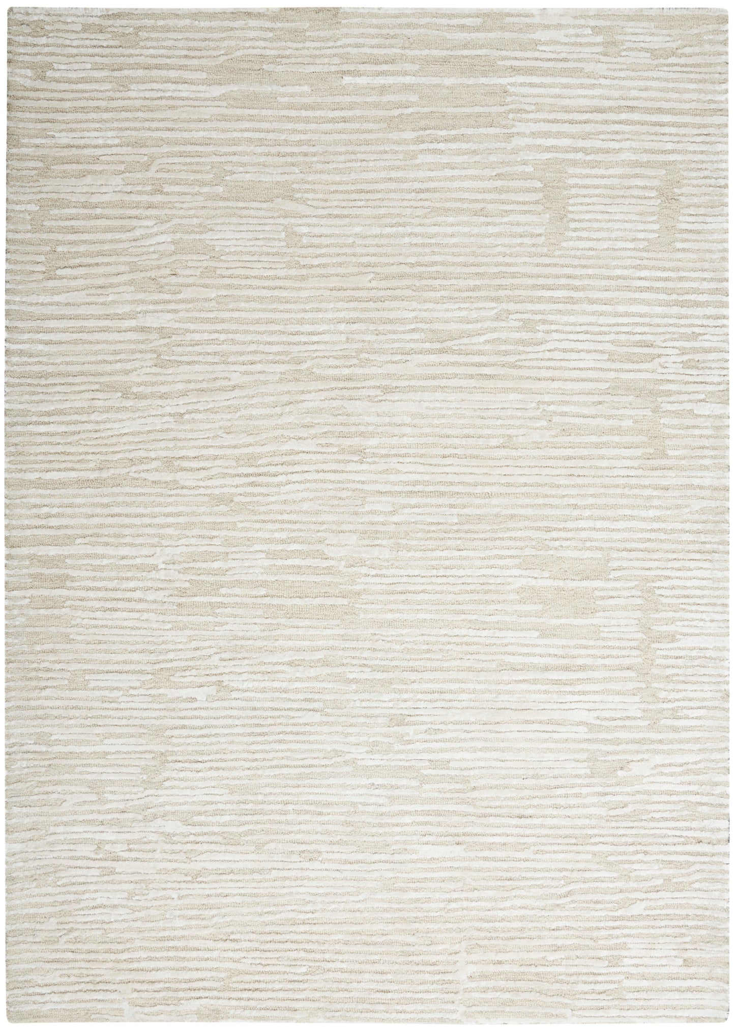 Calvin Klein CK010 Linear 5'3" x 7'3" Ivory Modern Indoor Rug