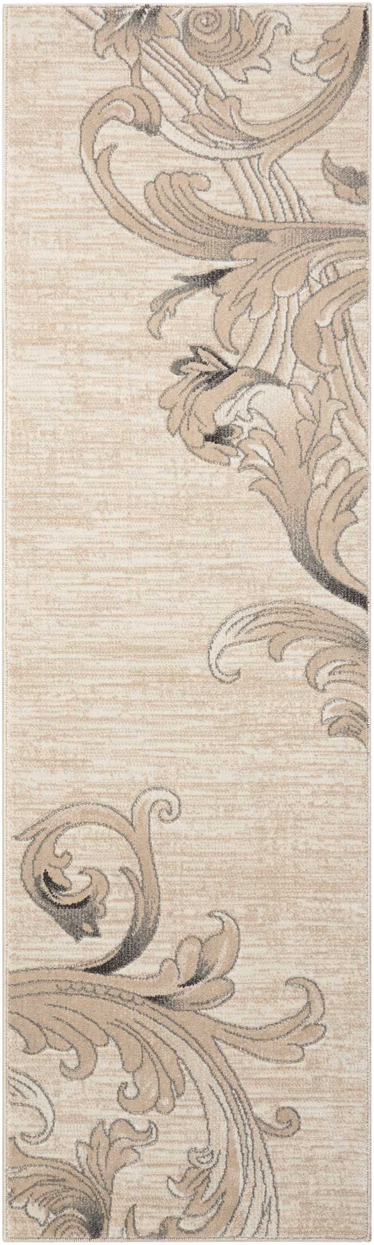 Nourison Maxell 2'2" x 7'6" Mocha Farmhouse Indoor Rug