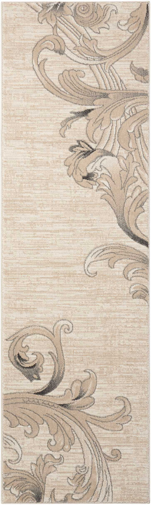 Nourison Maxell 2'2" x 7'6" Mocha Farmhouse Indoor Rug