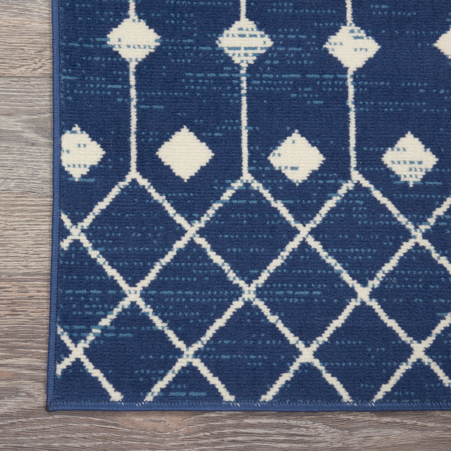 Nourison Grafix 2'3" x 12' Navy Bohemian Indoor Rug