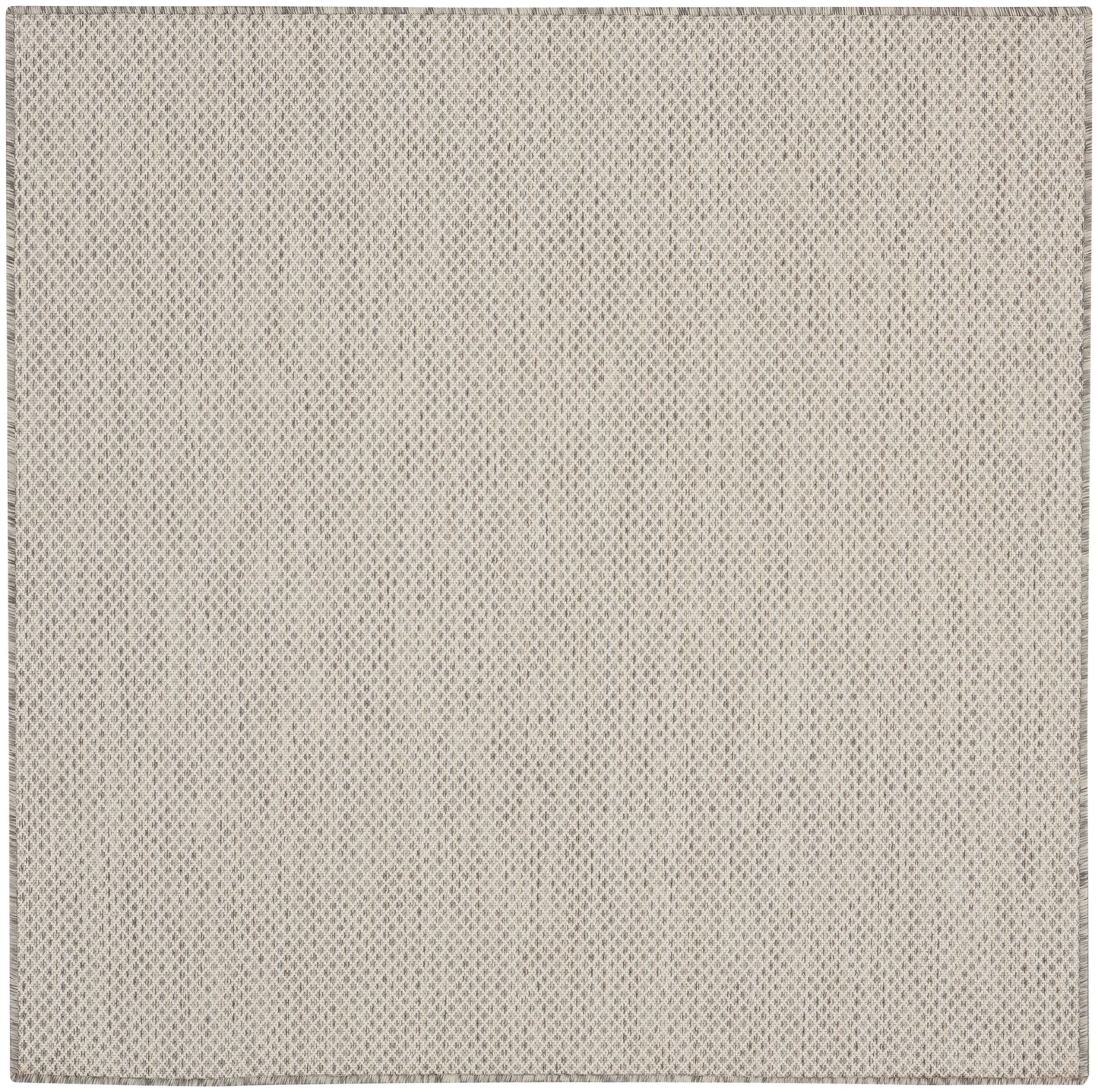 Nourison Courtyard 5' x Square Ivory/Silver Modern Rug