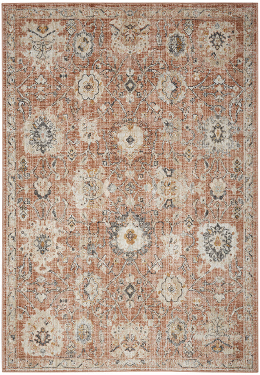 Nourison Oushak Home 5'5" x 7'3" Rust Vintage Indoor Rug