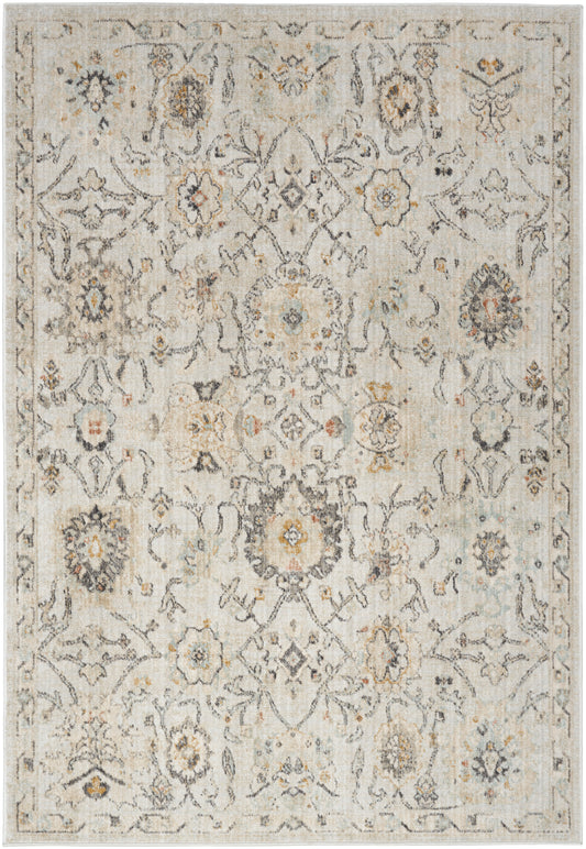 Nourison Oushak Home 4'1" x 5'11" Grey Vintage Indoor Rug