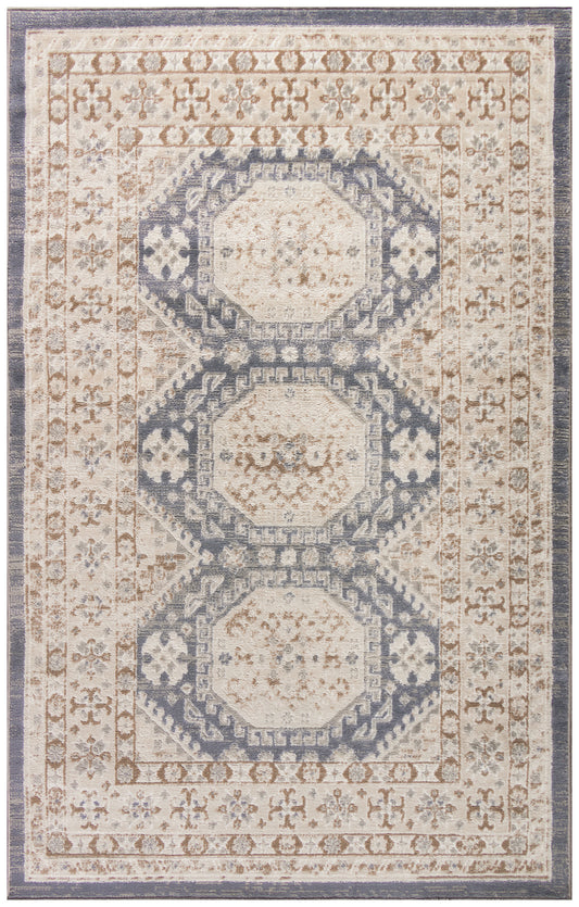 Nourison Serenity Home 3'11" x 5'11" Ivory Blue Vintage Indoor Rug