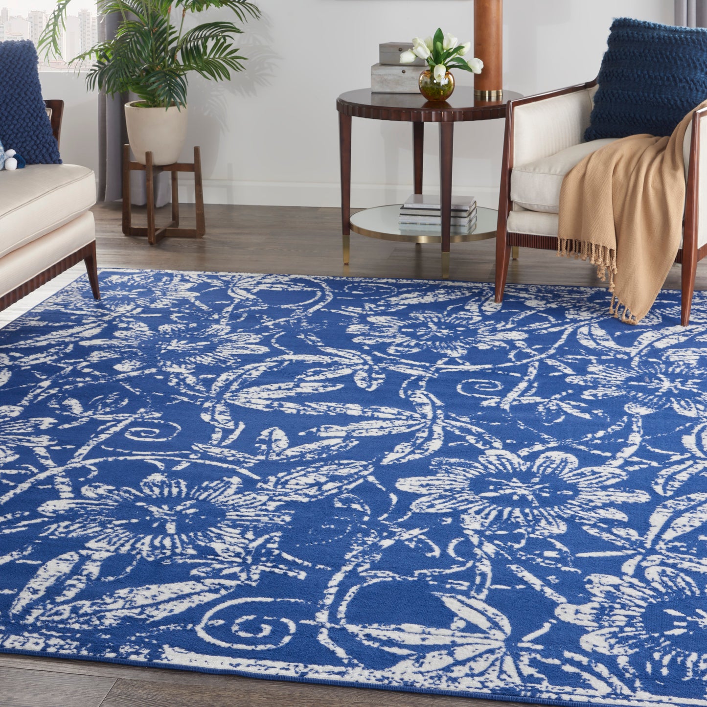 Nourison Whimsicle 8' x 10' Navy Farmhouse Indoor Rug