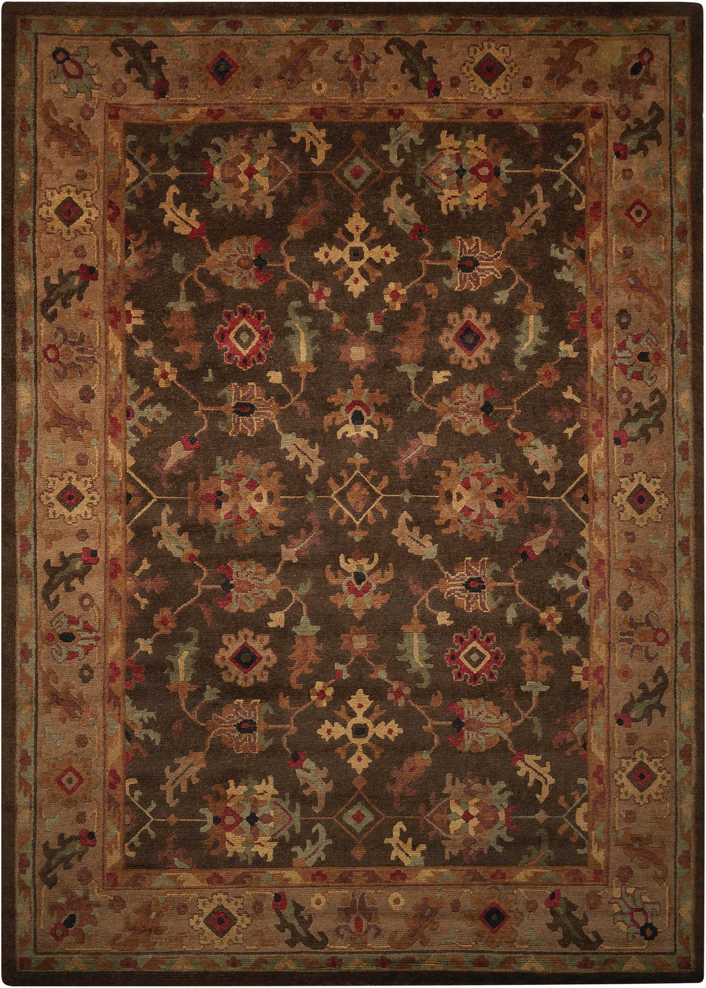 Nourison Tahoe 9'9" x 13'9" Espresso Traditional Indoor Rug