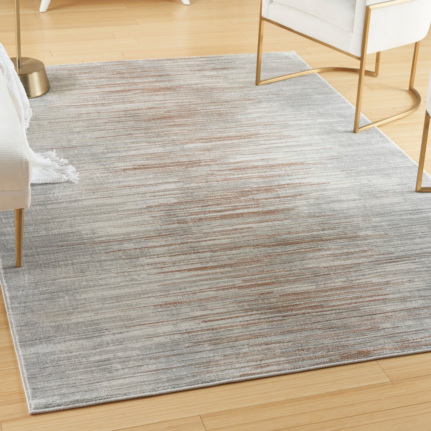 Nourison Home Texture 7'10" x 9'10" Ivory Grey Modern Indoor Rug