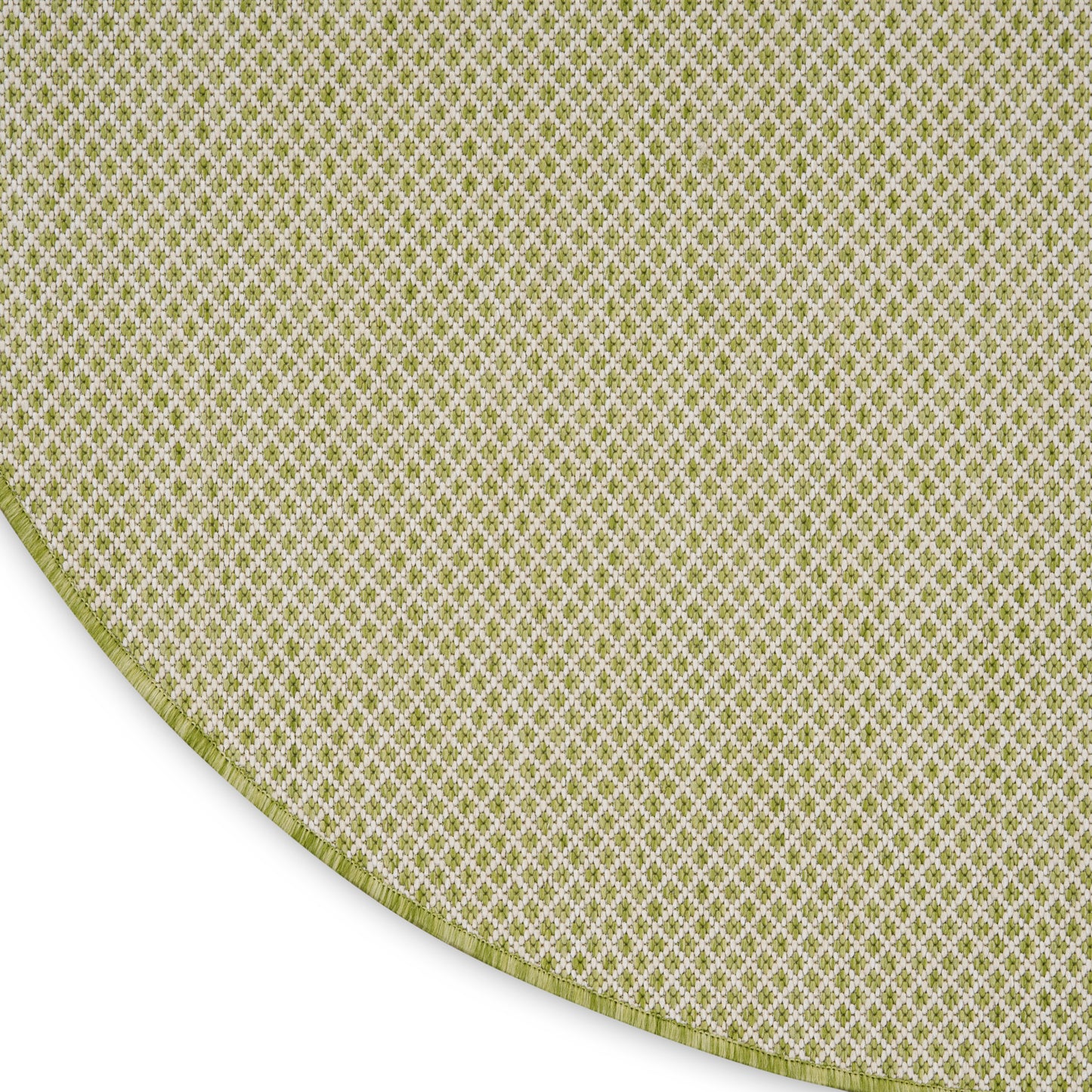 Nourison Courtyard 5' x Round Ivory Green Modern Rug