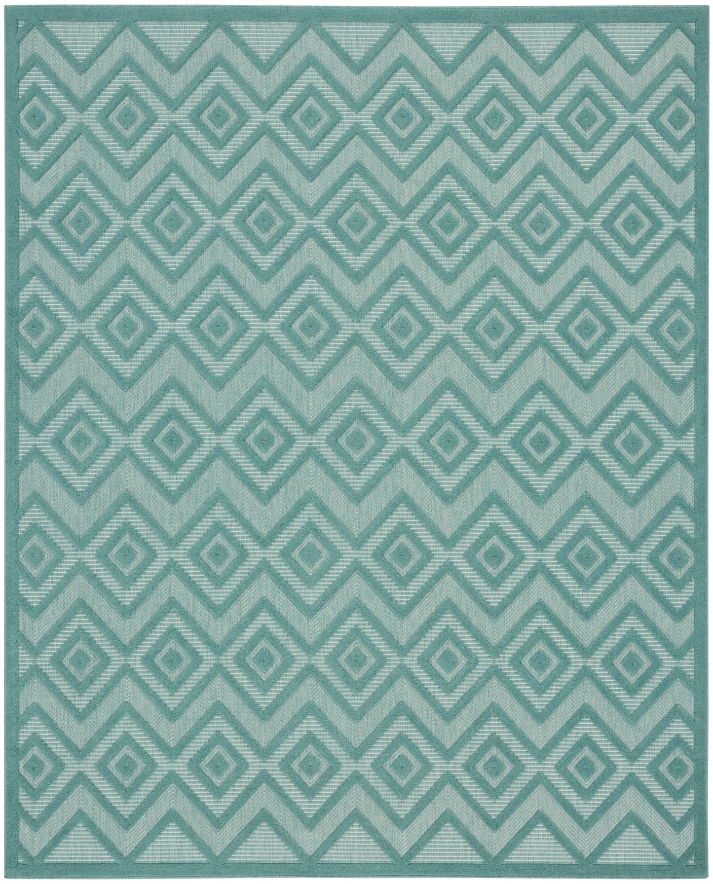 Nourison Versatile 8' x 10' Aqua Teal Modern Rug