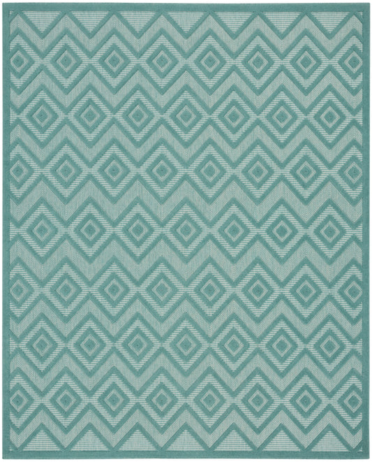 Nourison Versatile 8' x 10' Aqua Teal Modern Rug