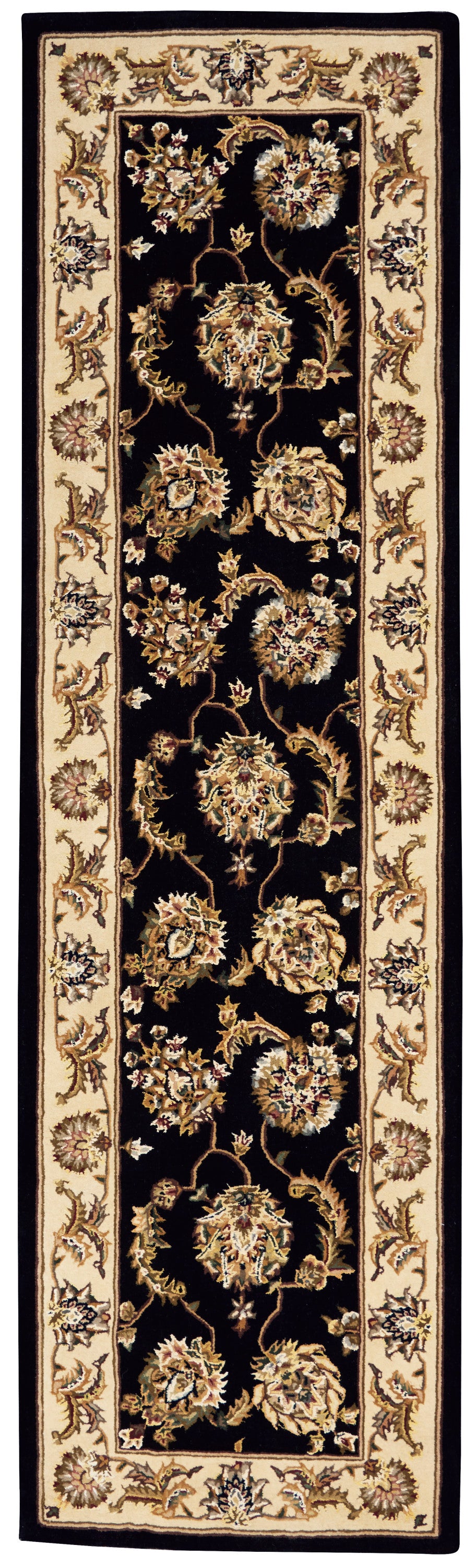 Nourison Nourison 2000 2'3" x 8' Black Traditional Indoor Rug