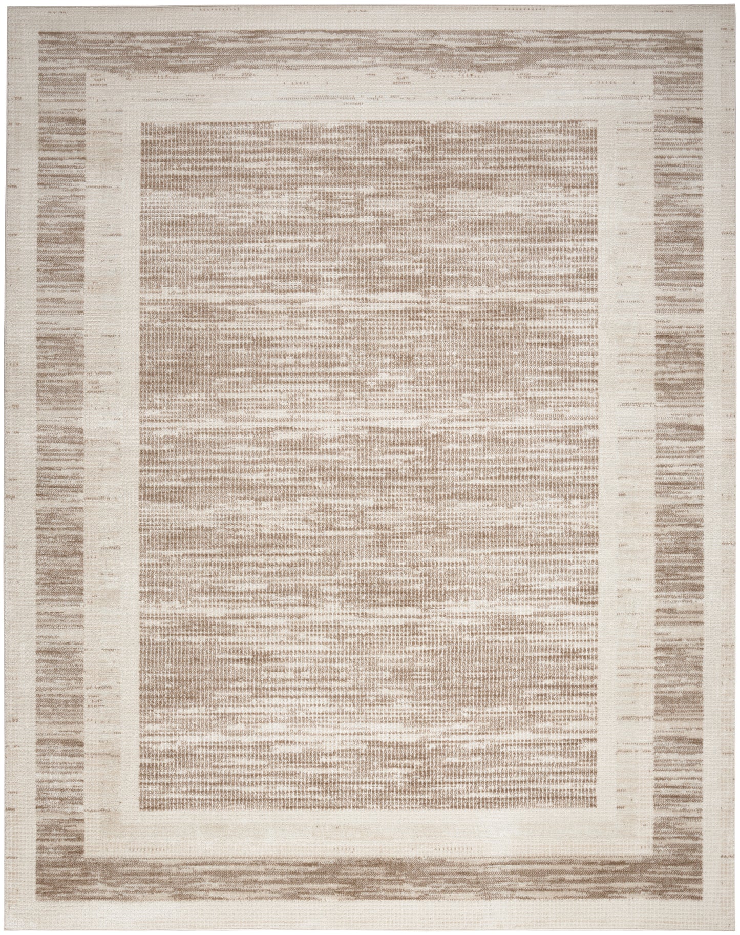 Nourison Serenity Home 5'3" x 7'3" Mocha Ivory Modern Indoor Rug