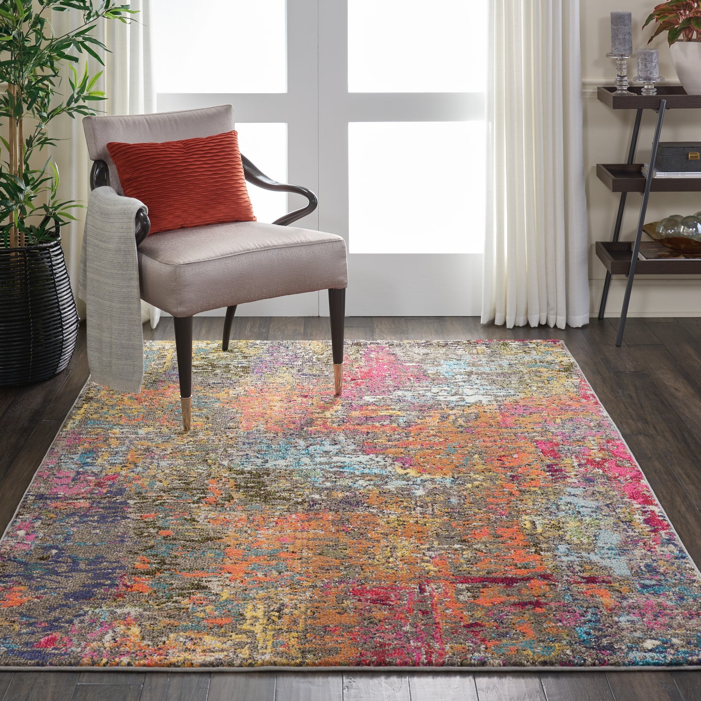 Nourison Celestial 5'3" x 7'3" Sunset Modern Indoor Rug