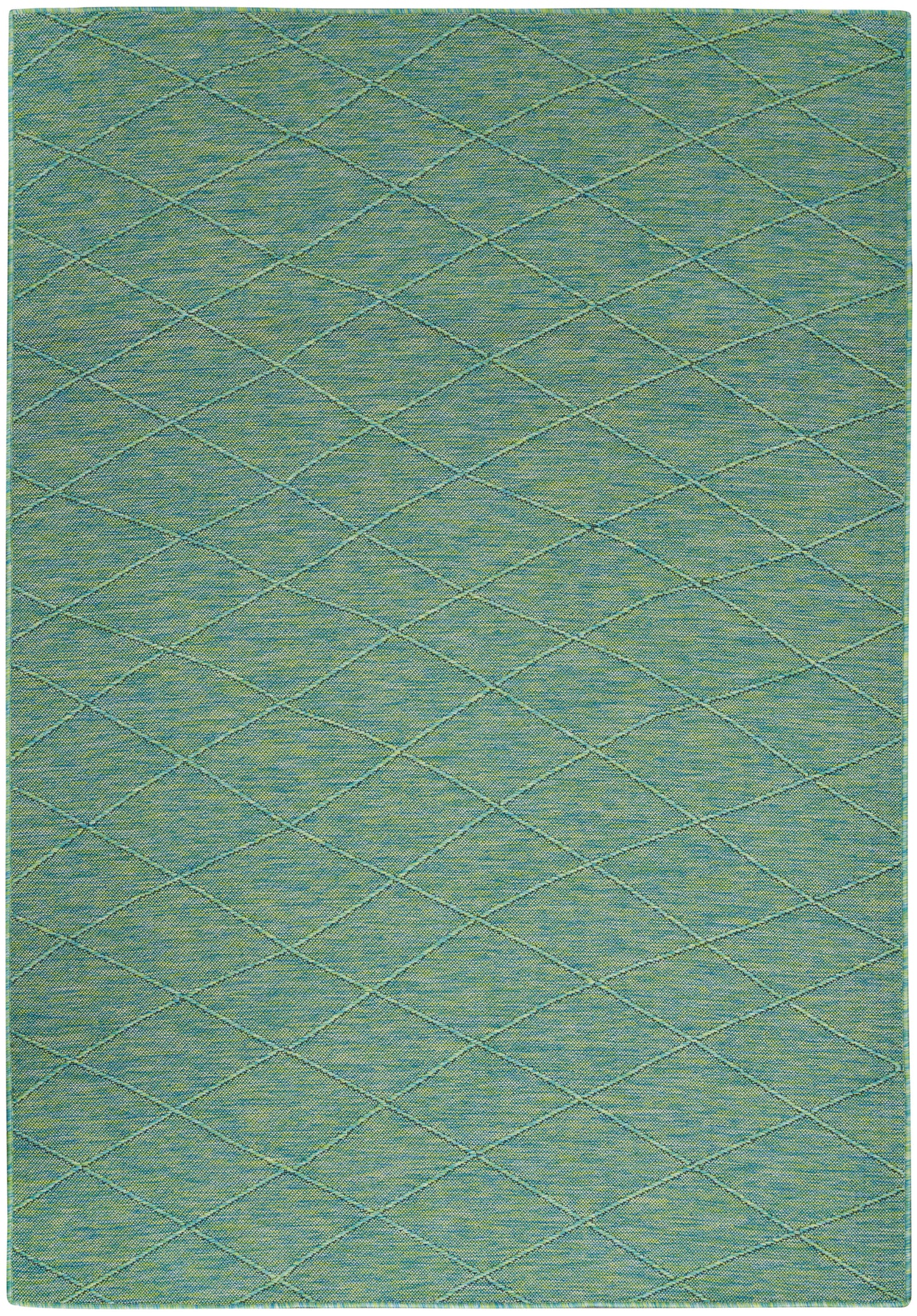 Nourison Washable Solutions 5' x 7' Blue/Green Modern Rug