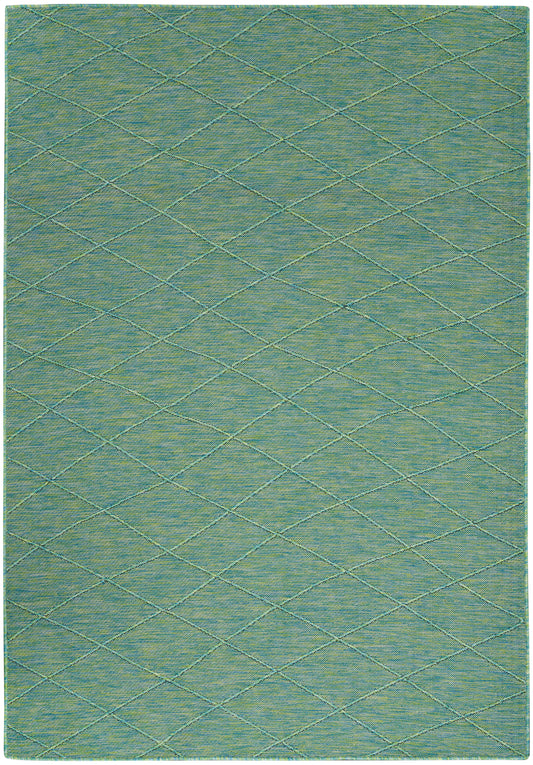 Nourison Washable Solutions 5' x 7' Blue/Green Modern Rug