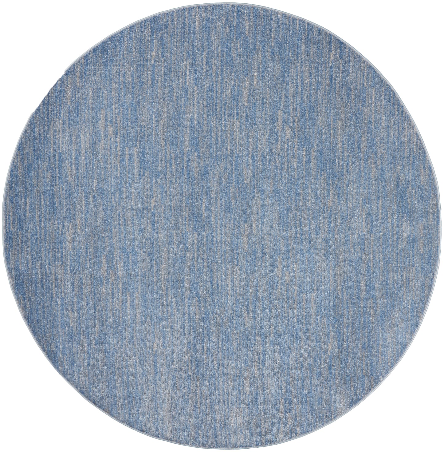 Nourison Nourison Essentials 8' x Round Blue/Grey Outdoor Rug