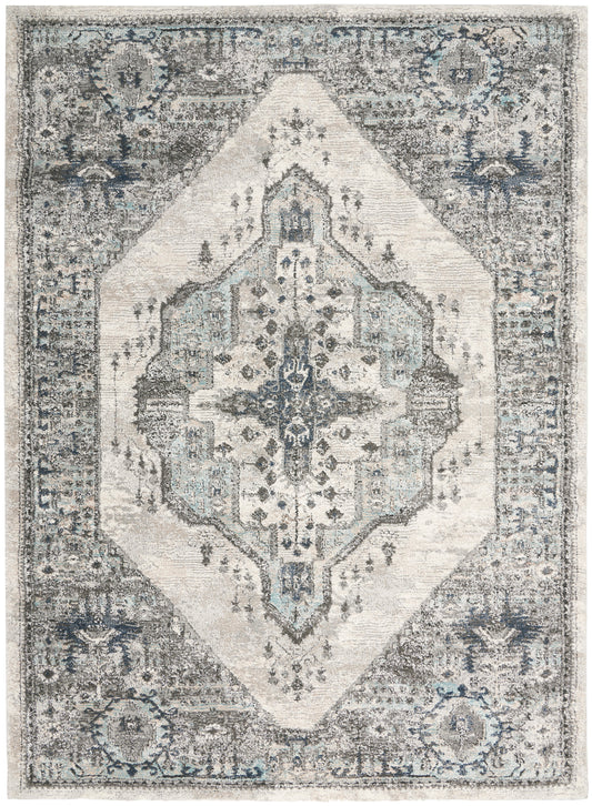 Nourison American Manor 3'11" x 5'11" Grey Farmhouse Indoor Rug