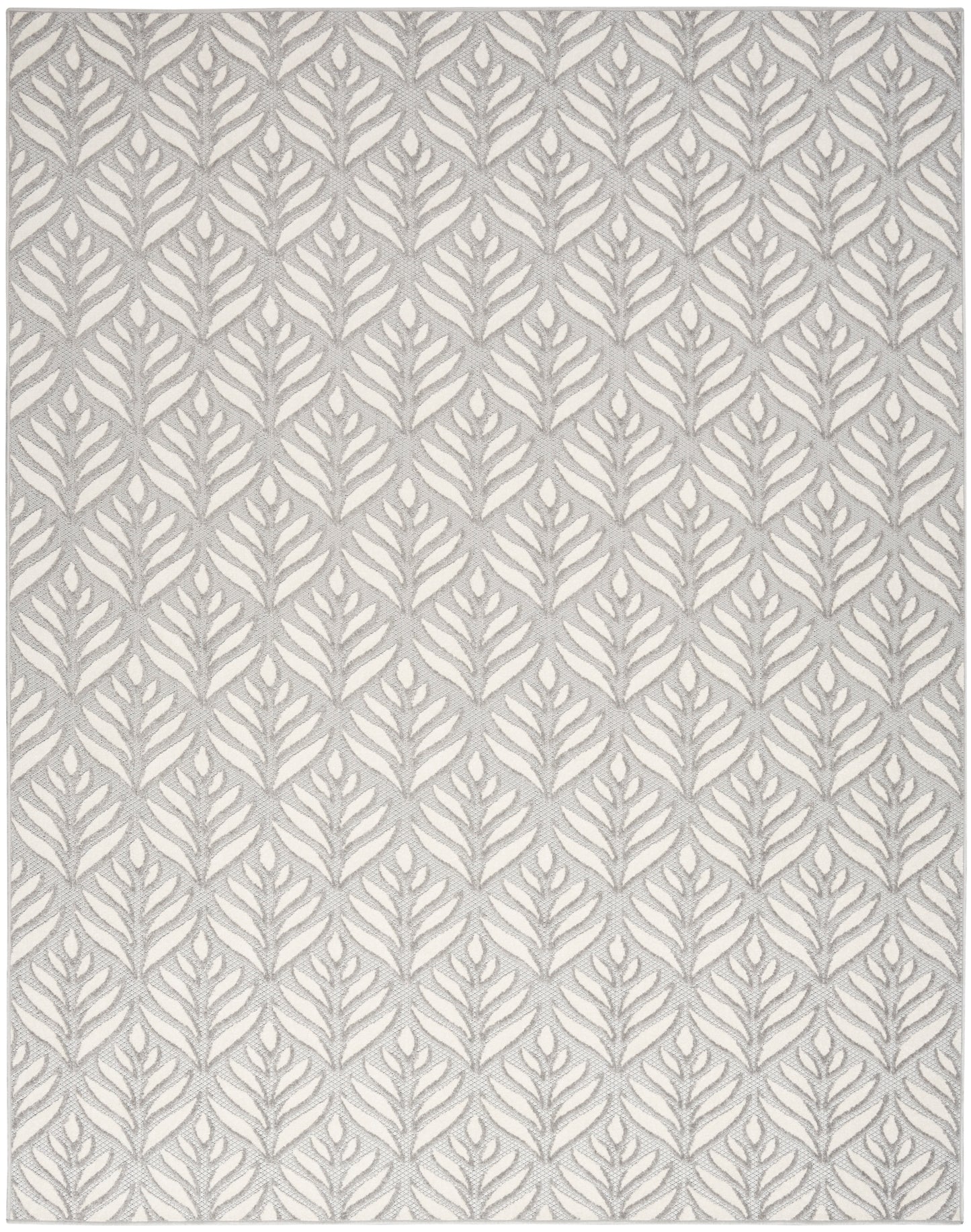 Nourison Aloha 5'3" x 7'5" Grey Tropical Rug